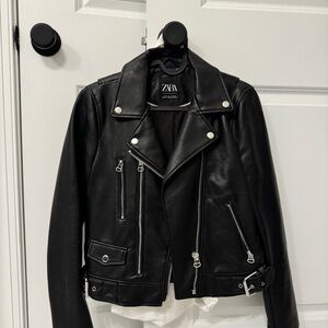 Zara Black Leather Jacket
